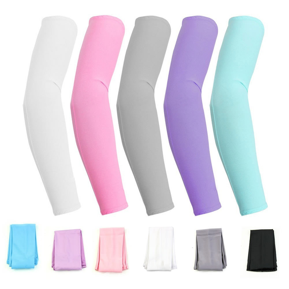 1 par de fundas de brazo bloqueadas con protección solar UV para exteriores, ciclismo, Golf, pesca, escalada BHD2