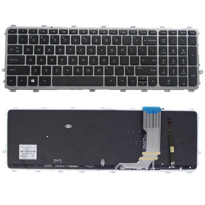 English Backlit Keyboard For HP ENVY 17t-j000 15-j000ea 15-j003la 6037B0082701 720244-161 17-j184na 17-j184nr: With Backlight