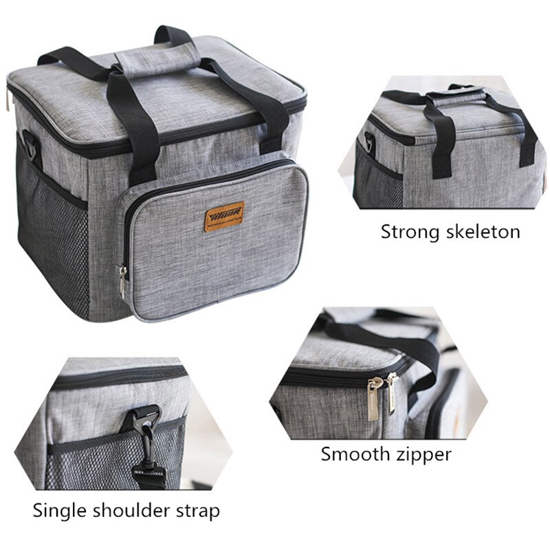 Männer Kühltasche Tragbare Picknick Schulter Isolierte Taschen Tote eis pack Trinken Lebensmittel Bier Lagerung Container Kühlschrank