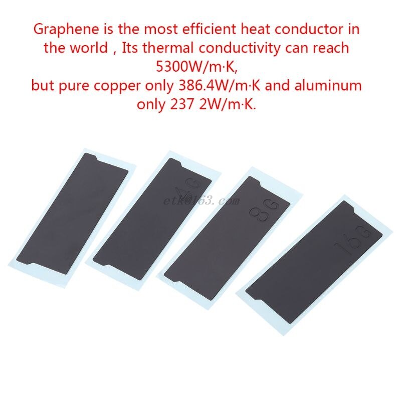 Reines Kupfer Überzogene Graphene Notizbuch Spielen Laptop Speicher Kühlkörper Kühl Weste Kühler RAM Speicher Kühler