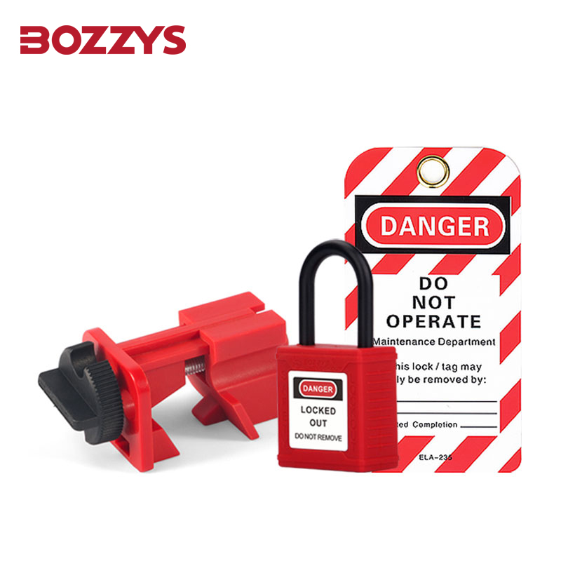 BOZZYS Serrature di bloccaggio per interruttori universali multipolari abbinate a lucchetti e contangenti per il blocco dell'isolamento elettrico: Borgogna