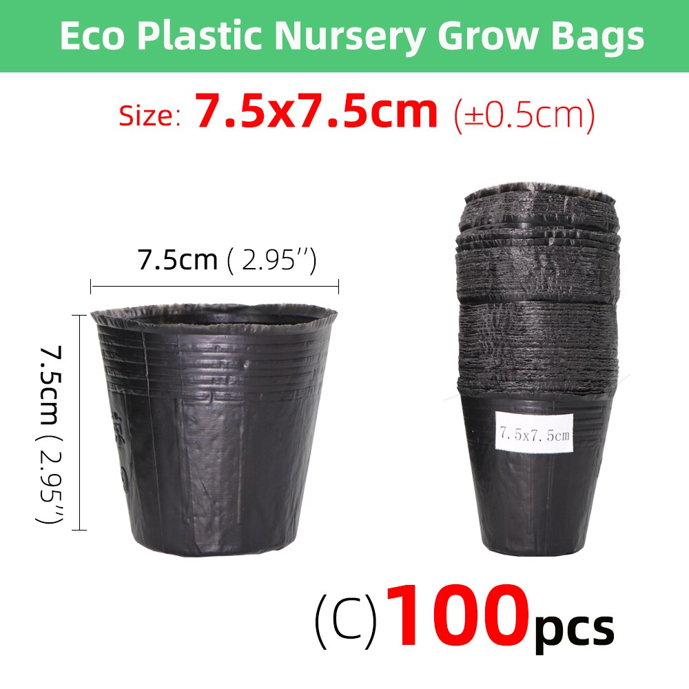 5-100pcs 16 Sizes Disposable Plastic Planting Flower Pot Nutrition Bowl Seedling Cup Black Seedling Box Home Garden Grow Bags: light yellow