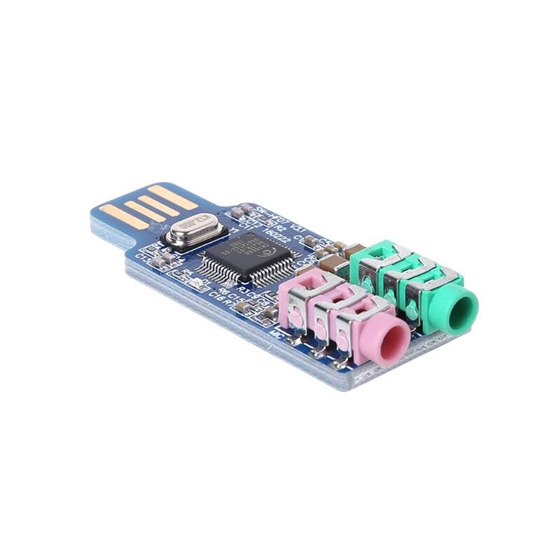 Novo cm108 usb drive placa de som livre computador portátil módulo placa de som externo