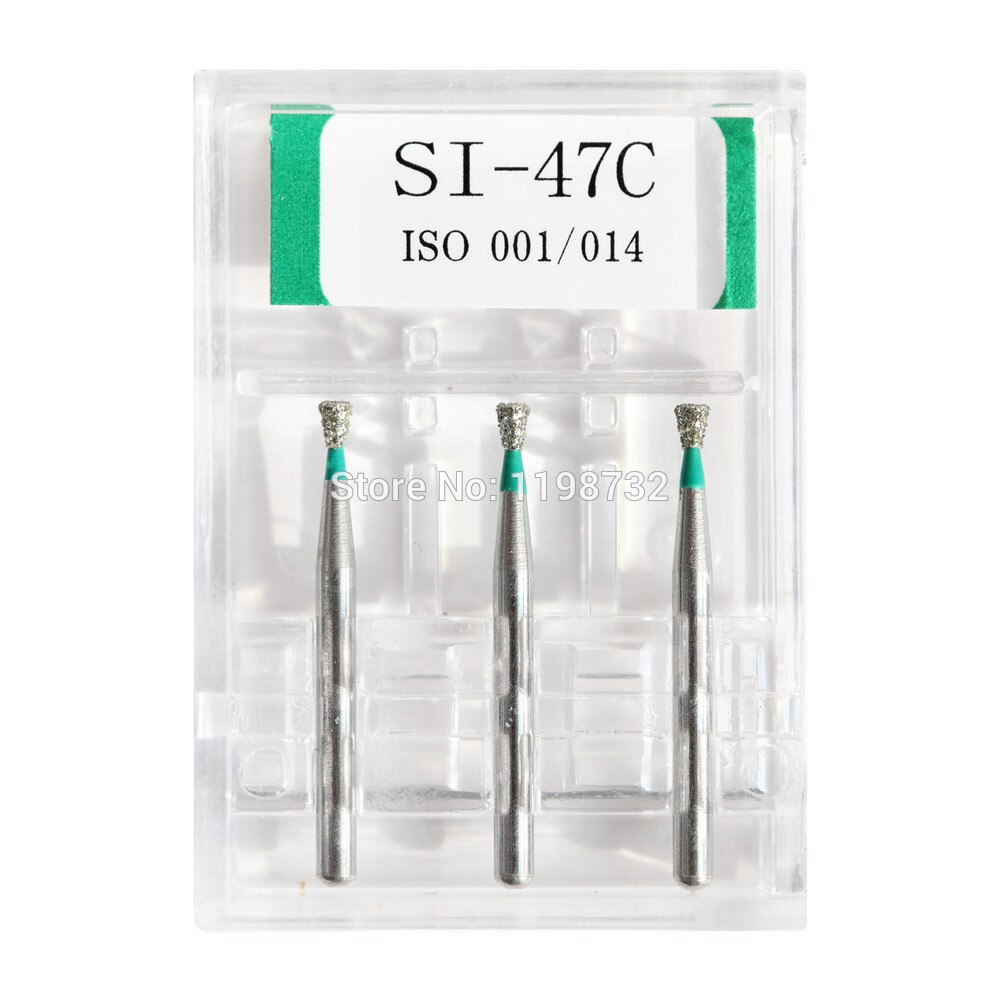 15 stücke/5 Boxen Zahn Diamant Bohrer SI-45/SI-46/SI-47/SI-47C/SI-48 Polierer Bohrer Dia -bohrer hoch Geschwindigkeit Handstück Zahnarzt Gitter