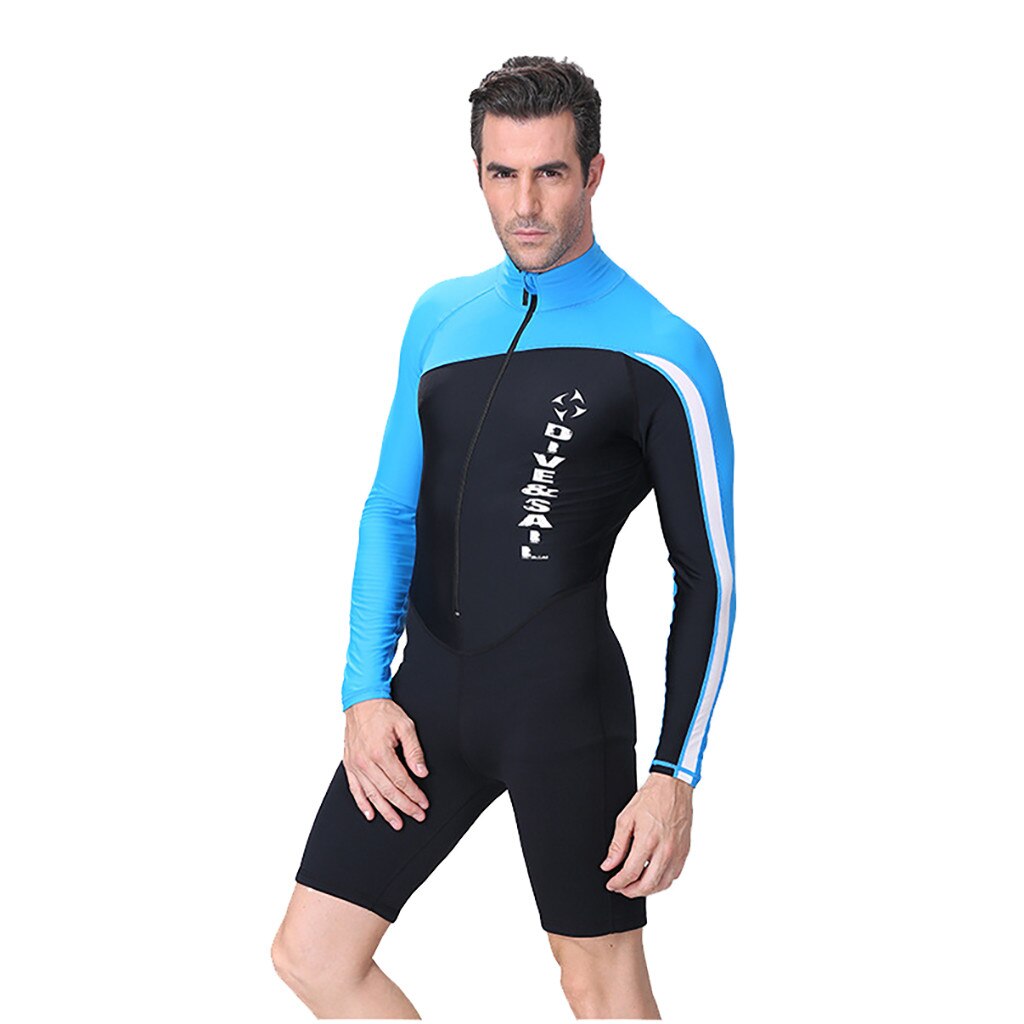 Men's Full Body Wetsuit Sunblock Neoprene One Piece Wetsuit 1.5mm Men Long Sleeves Dive Suit For Scuba Diving Surfing Swimming