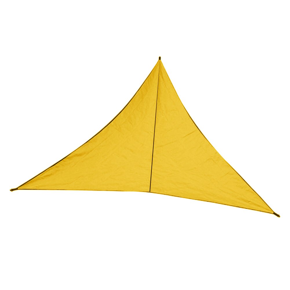 Triangle Shape Awning Waterproof Tarp UV Protection Outdoor Garden Patio Shelter Awning Sunshade Canopy Beach Sun Shelter: Yellow 620x620x620cm