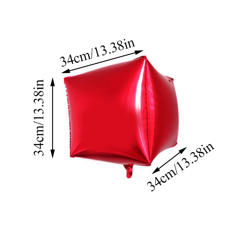 24inch 3D Diamond Cube Foil Balloons Birtday Party Droopback Helium Foil Square Balloon Wedding Decorations Party Supplies