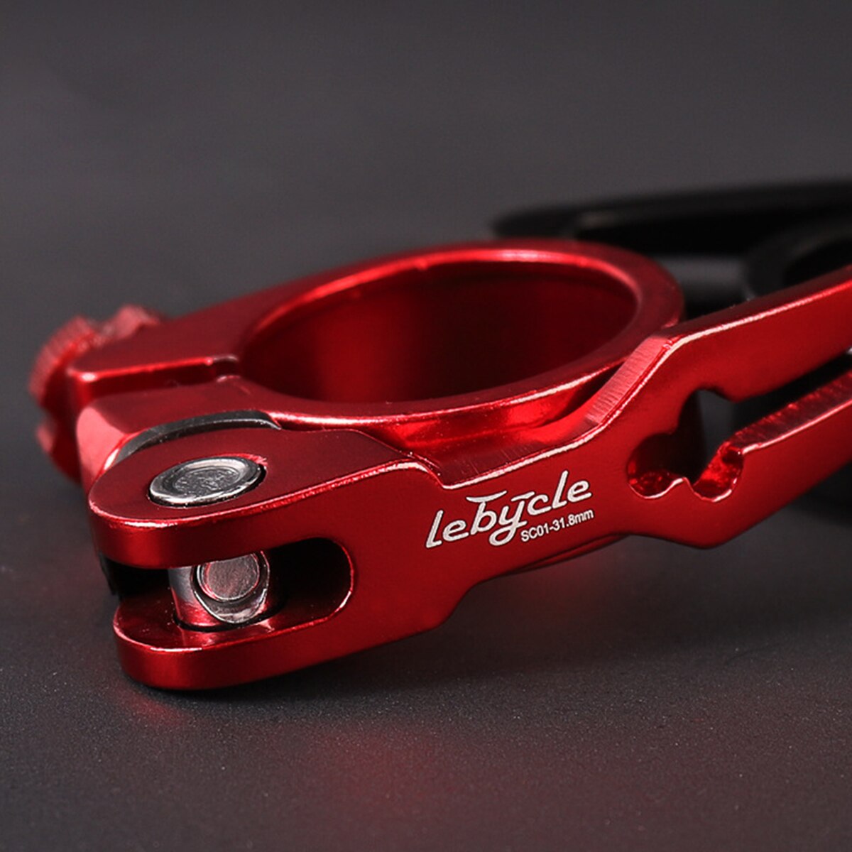 Legering mtb mountainbike bult sadelstolpsklämma 31.8/34.9mm för 27.2/30.8/31.6mm sadelrör valfri färgstorlek: Klarröd 31 8mm