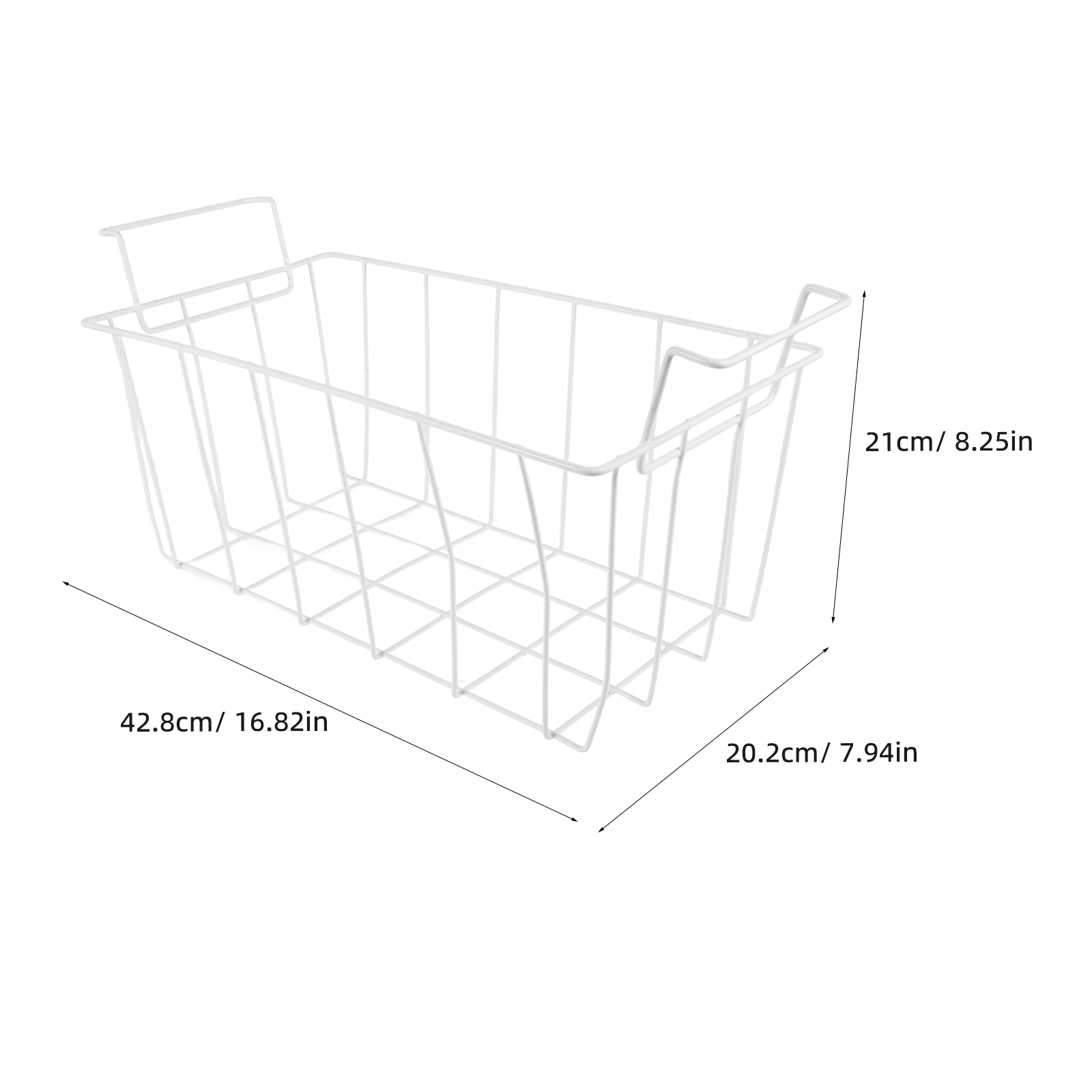 Cestello sospeso per conservazione del congelatore per cestini in ferro per alimenti per frigorifero, filo per petto profondo in acciaio