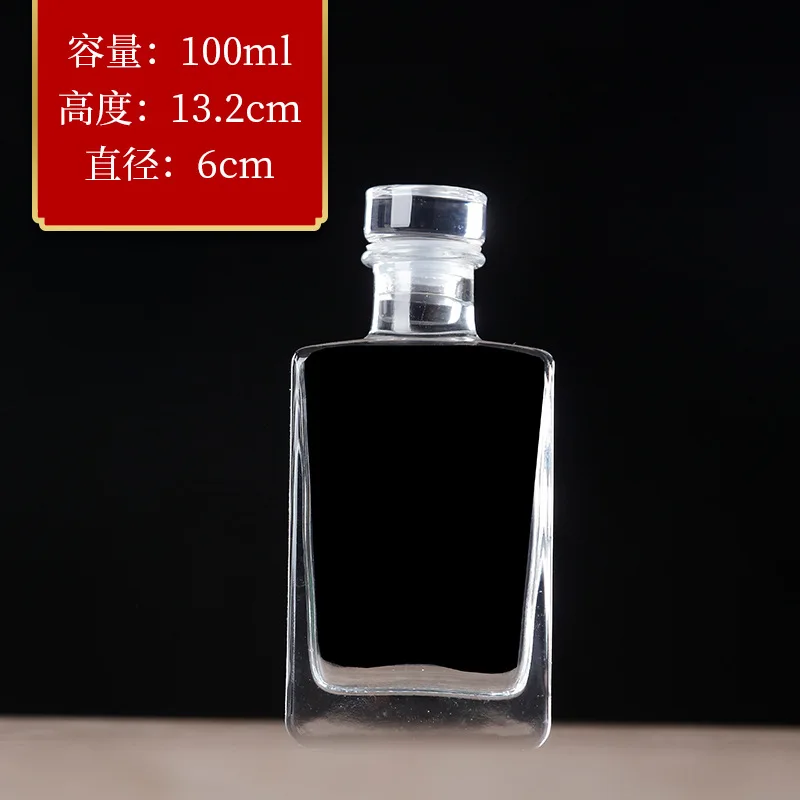 Drank Glazen Alcohol Fles 100ML Loodvrij Whisky Karaf Wijnglazen Fles met Stop Luchtdicht Sake Set Bar accessoires