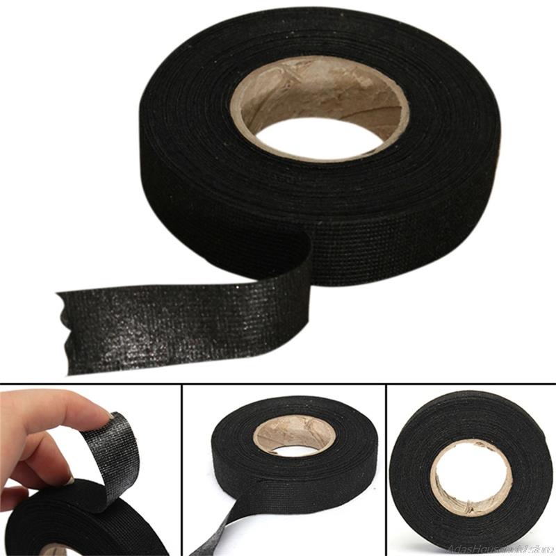 Automotive Wiring Harness Cloth Tape Black Flame Resistant Tape Strong Adhesive Cloth Tape Noise Damping Tape Length 15m de7 21