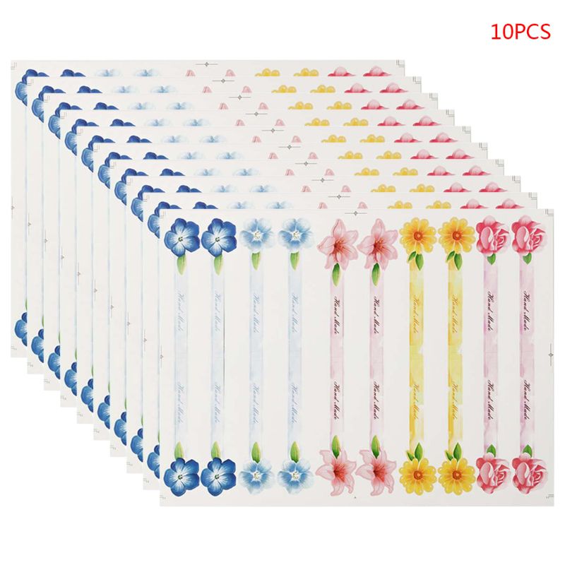 100x Flower Egg Yolk Crisp Pastry Seal Sticker Strip Mooncake Package Box Decor