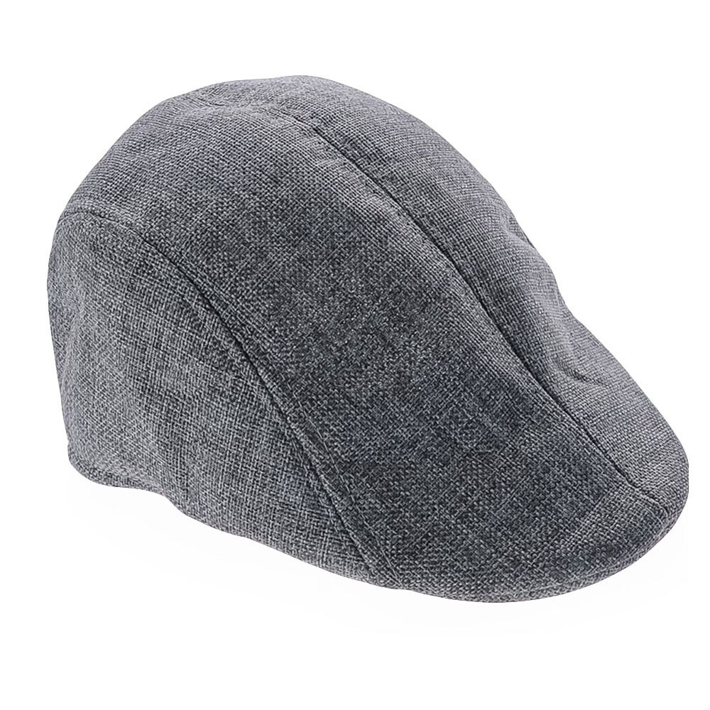 Autumn Winter Men Adjustable Beret Caps Outdoor Sun protect Breathable Bone Brim Hats Womens Mens Solid Flat Berets Cap Hat: Gray