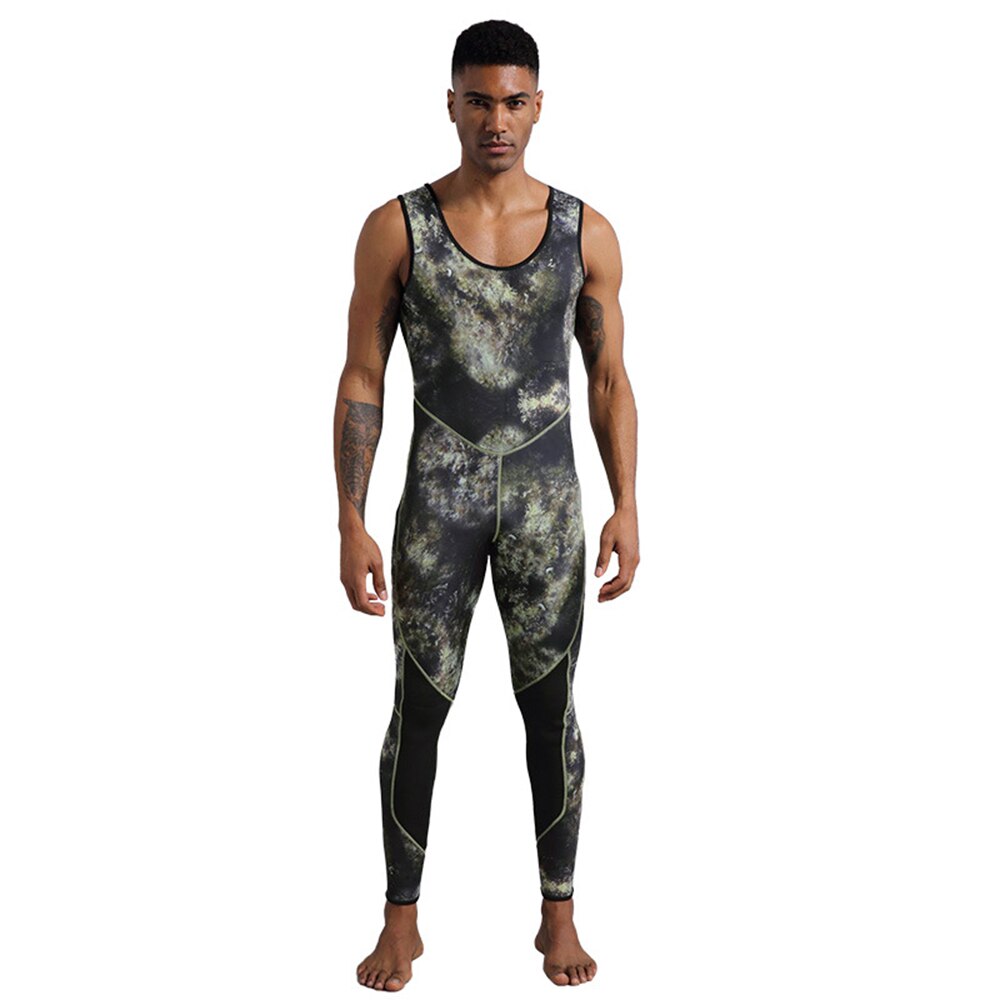 3mm Camouflage Wetsuit Long Sleeve Fission Hooded 2 Pieces Of Neoprene Submersible For Men Keep Warm Waterproof Diving Suit