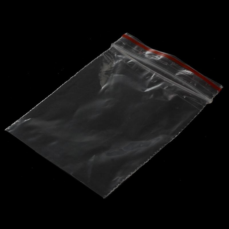 100 kpl pussi pochette läpinäkyvä en muovinen fermeture pussi pochon pression 5 x 7cm
