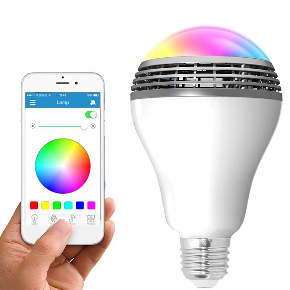 Smart Led Lamp E27 Smart Wireless Bluetooth Speaker Lamp Muziek Dimbare RGB Colour Bluetooth Controle Lamp