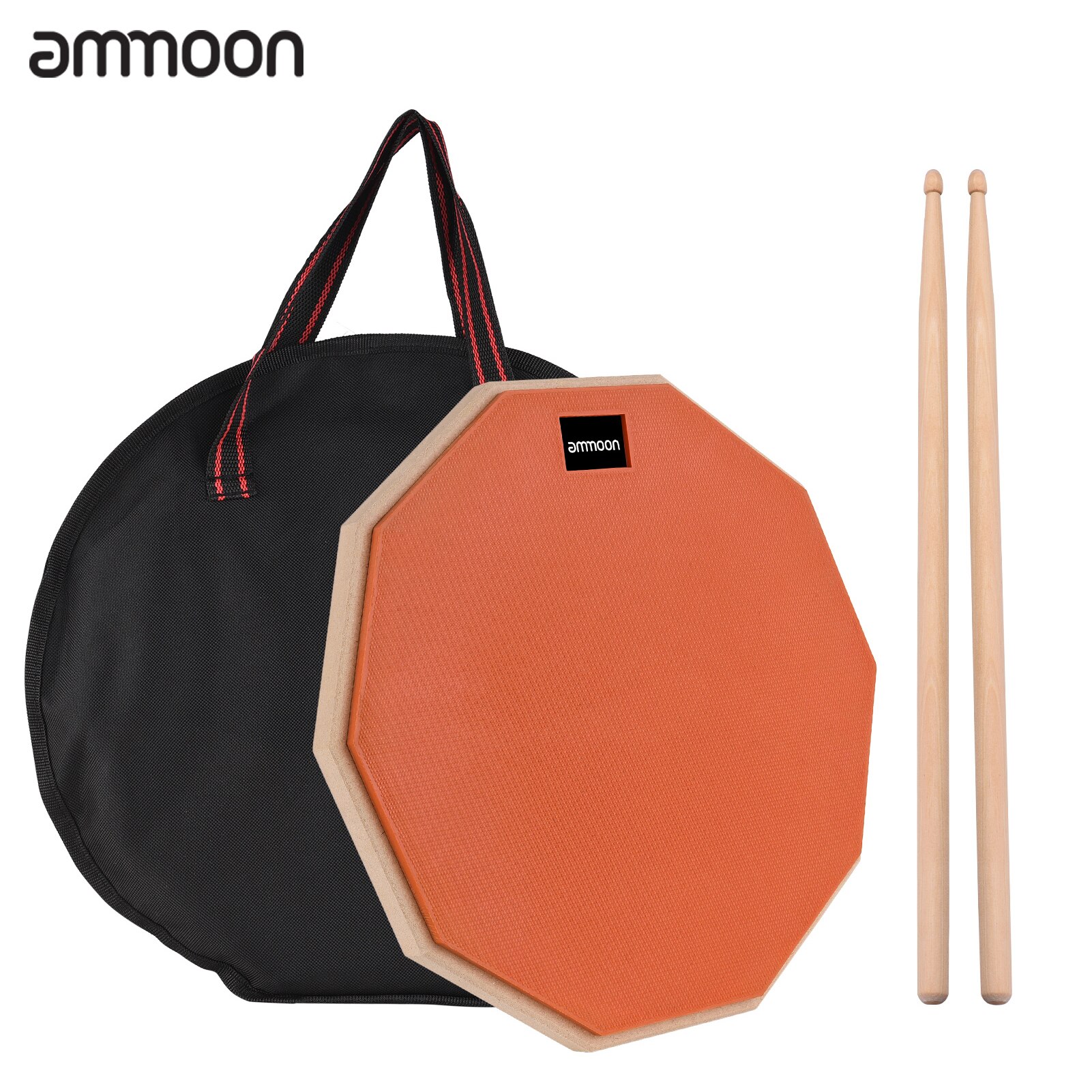 12 Inch Drum Practice Pad Mute Drum Pad &amp; Drum Stok Draagtas Voor Studenten Beginners Slaginstrumenten Drum Accessoires