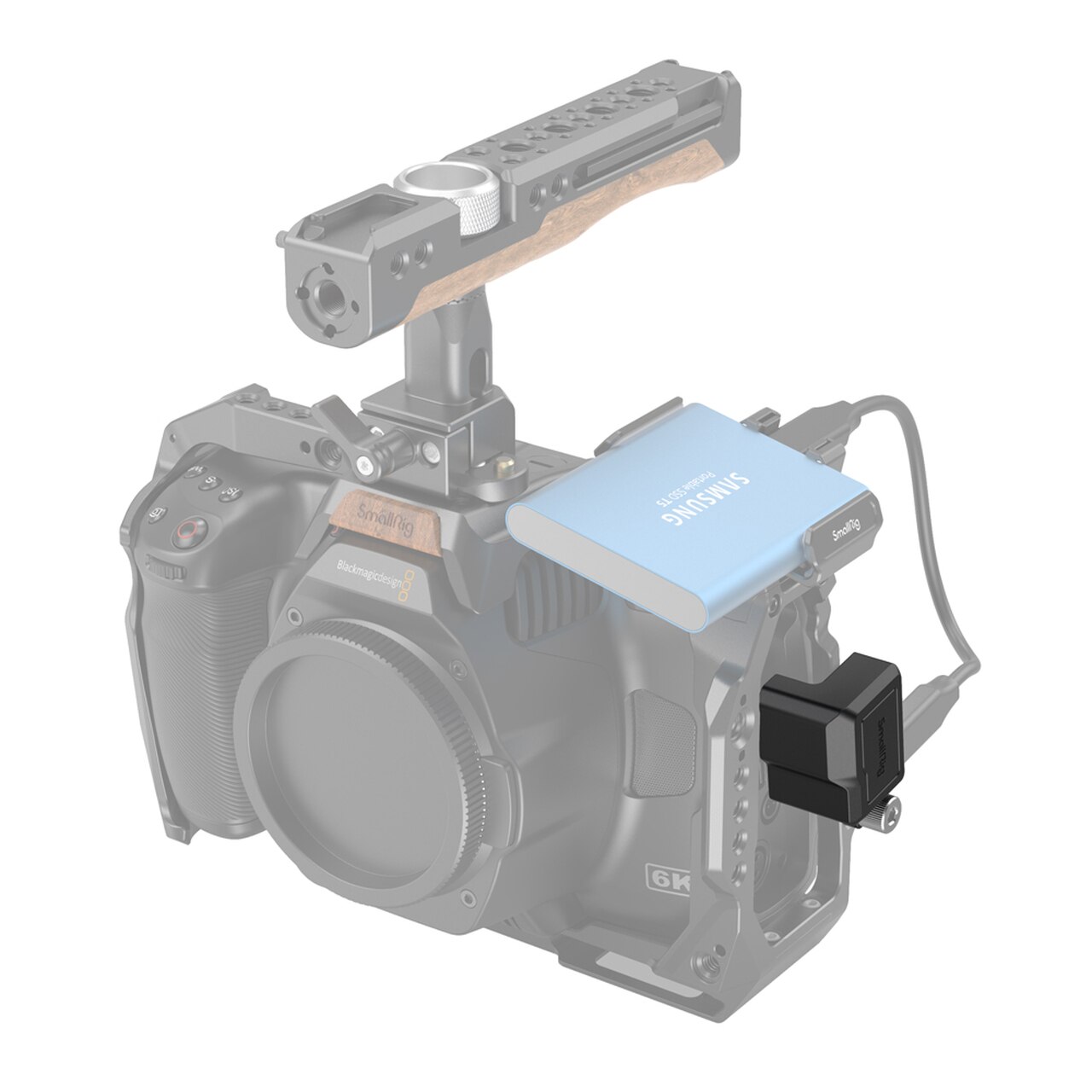 SmallRig Aluminum Alloy T5 SSD Camera Rig Mount Cable Clamp for BMPCC 6K Pro 3300