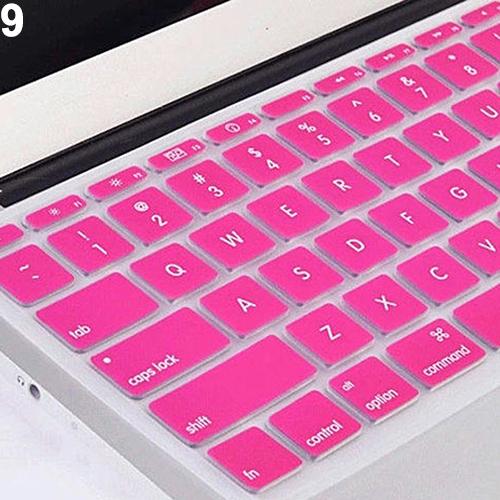 Silicone Laptop Keyboard Membrane Waterproof And Dustproof Easy To Clean Protective Film For Macbook Laptop Notebook: Rose Red