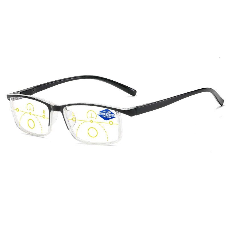 Zilead-gafas de lectura con zoom inteligente para hombre y mujer, lentes de lectura con enfoque múltiple, ligeras, cómodas, con montura TR90, unisex: +400 / 1