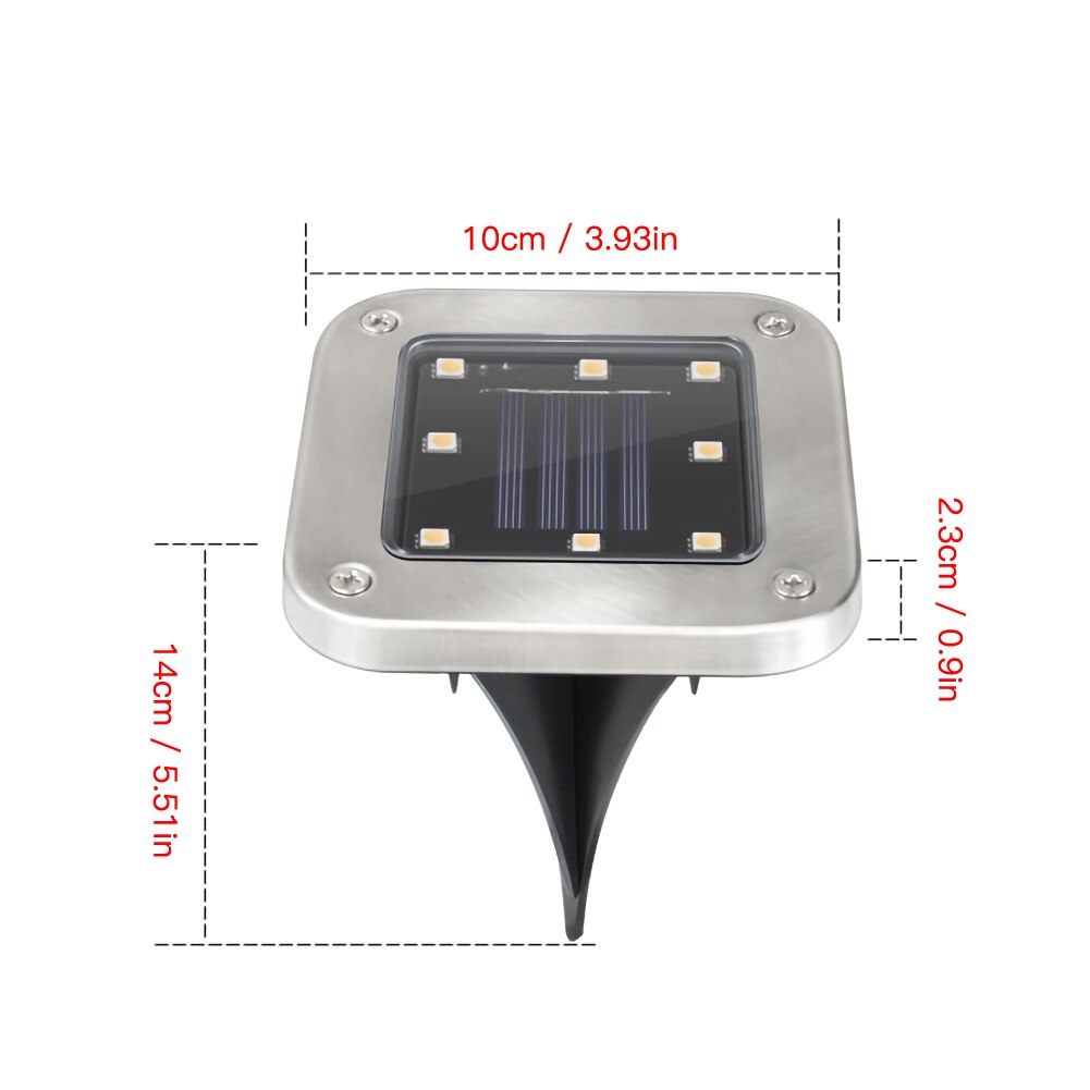 1/4 Piece Solar Disk Lights Outdoor Solar Pathway Lights Outdoor Waterproof Solar Garden Underground Lights for Lawn Yard Patio