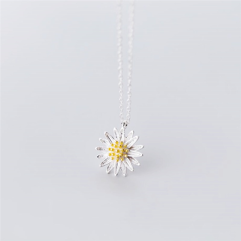 Collier en argent Sterling 925, Daisy, style coréen, style de personnalité, bijoux pour femmes, SNE032,