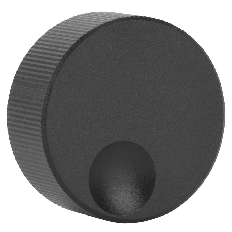 Bouton de contrôle de Volume 32x13mm | Bouton en aluminium massif noir givré pour potentiomètre 6mm