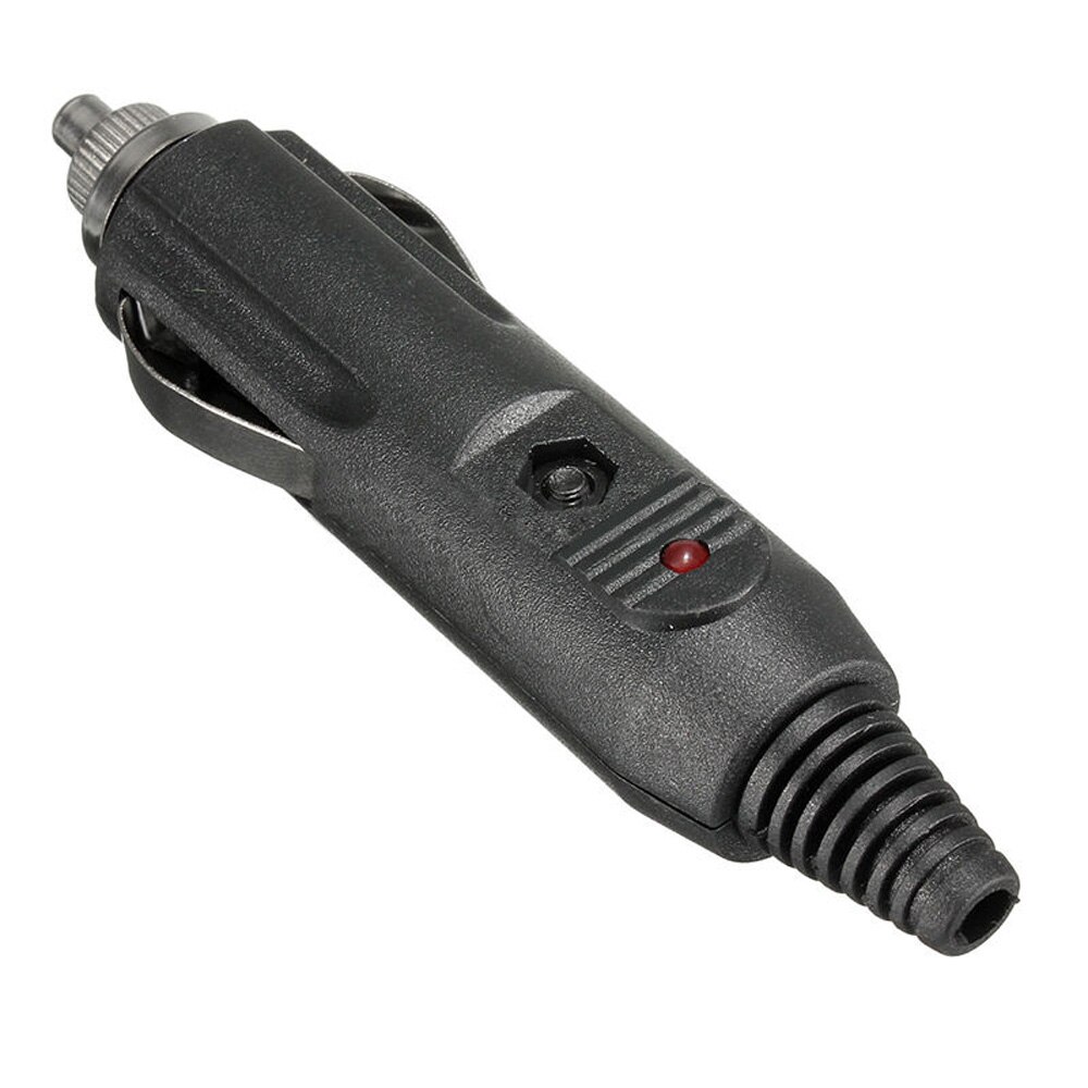 Mannelijke Sigarettenaansteker Auto Stekkers Switching 12V Connector Outlet Zwart Met Indicator Lamp