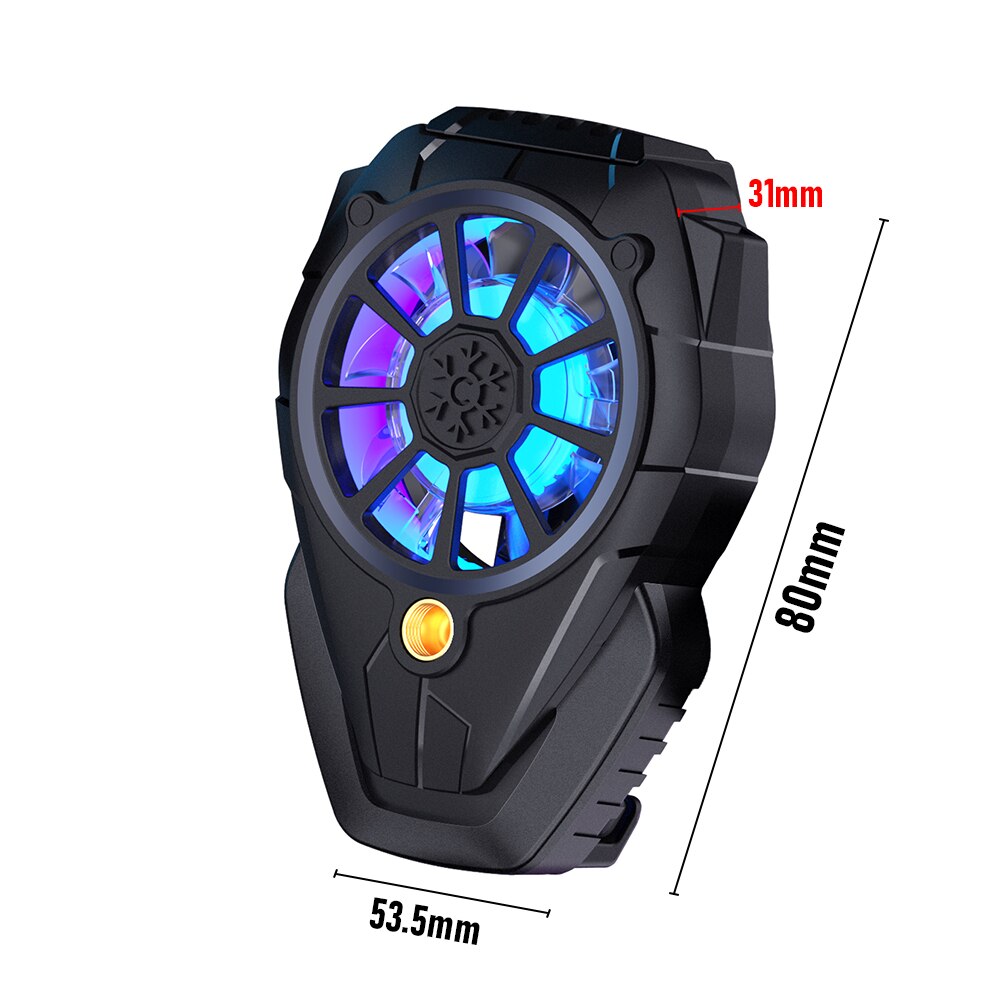 Ventilador de refrigeración para teléfono inteligente, radiador de 3 velocidades ajustable para Gamepad de juegos móvil, enfriador Universal portátil, disipador de calor: Default Title