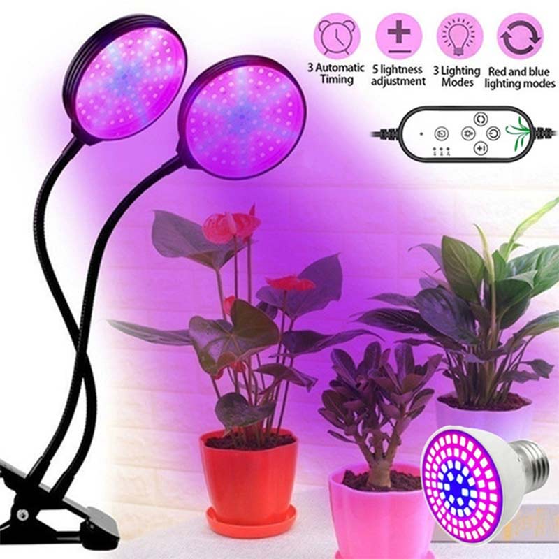 LED Grow Light USB PhytoLamp Full Spectrum Light With Control For Plants Seedlings Flower Indoor Grow Box Desktop Clip Lamp