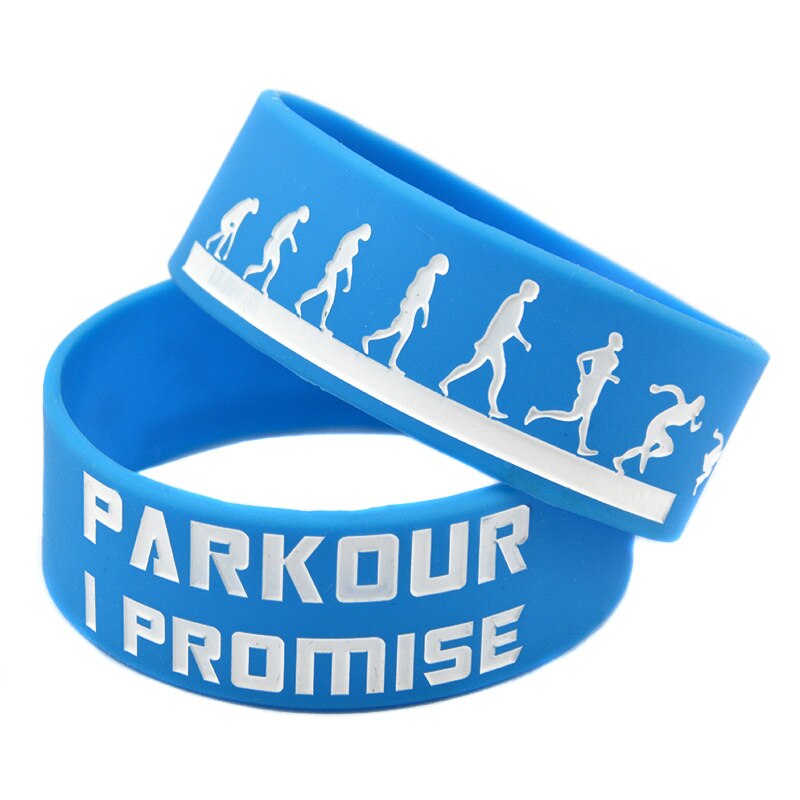 1Pc Parkour Ik Beloofd Motivatie Siliconen Polsbandje 1 Inch Breed