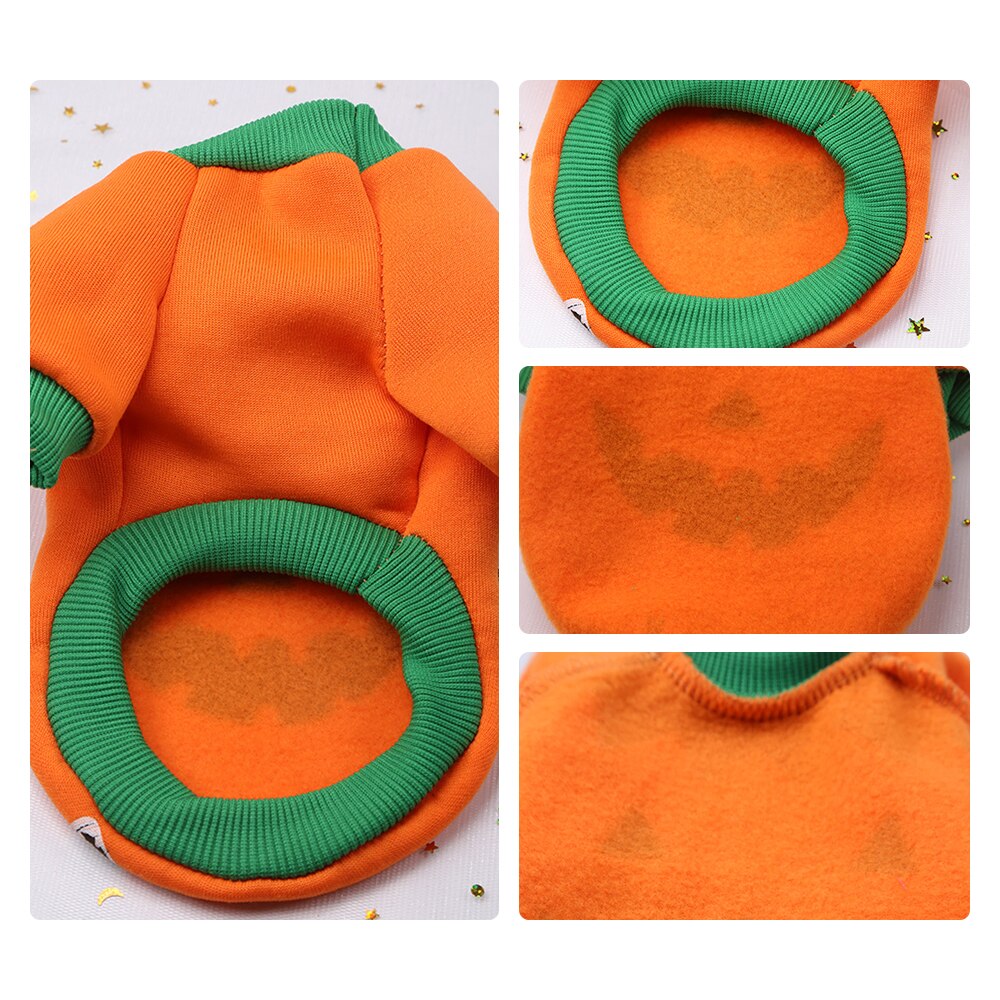 Halloween Carnaval Kat Kleding Funny Pet Kleding Winter Warme Hond Pompoen Pak Halloween Kostuum Partij Kleding Voor Puppy Kat Hond
