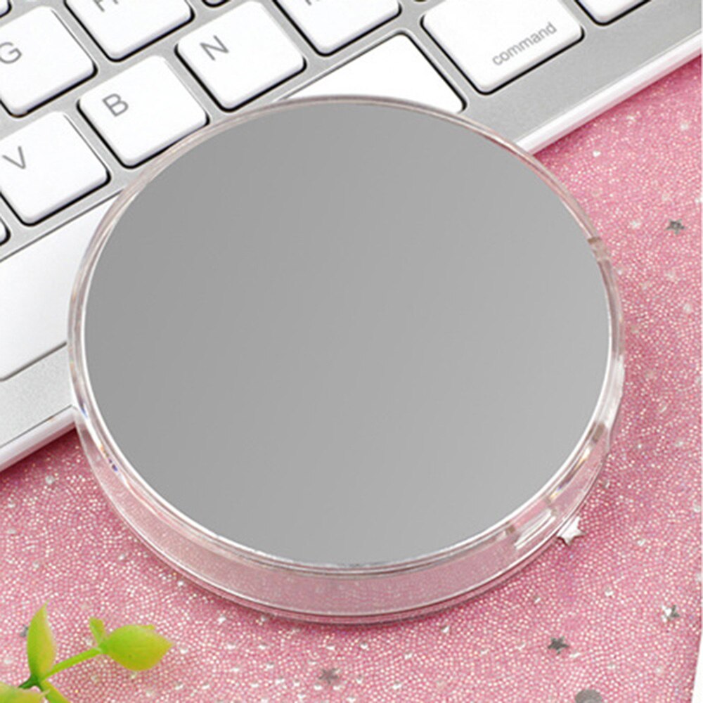 Cosmetic Mini Portable Pocket LED Makeup Mirror with Light Rechargeable Make-up Folding Beauty Mirror Make Up Mirror USB Charing
