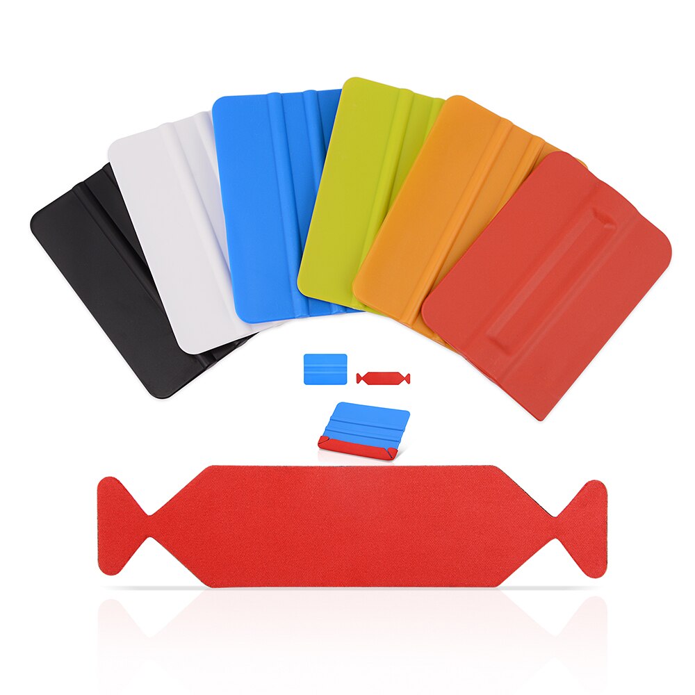 EHDIS 10 stuks Suede Rand Stof Voelde Voor Card Zuigmond Schraper Venster Tinten Tool Vinyl Auto Wrap Verven Folie Film auto Accessoires