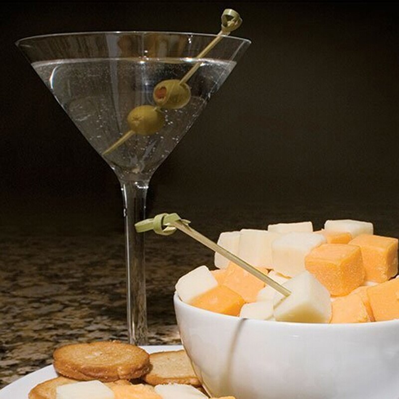 100pcs/pack Disposable Bamboo Food Picks Fruit Fork Sticks Buffet Cupcake Toppers Cocktail Forks Wedding Festival Decoration