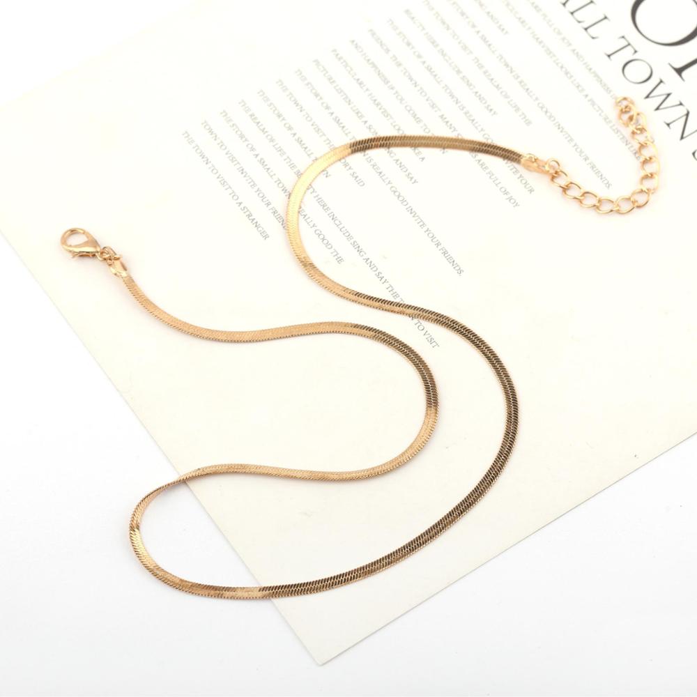 Sieraden zilveren slangenketting kettingen heren dames koperen basis goudkleurige sieraden fabrieksprijs  n09142