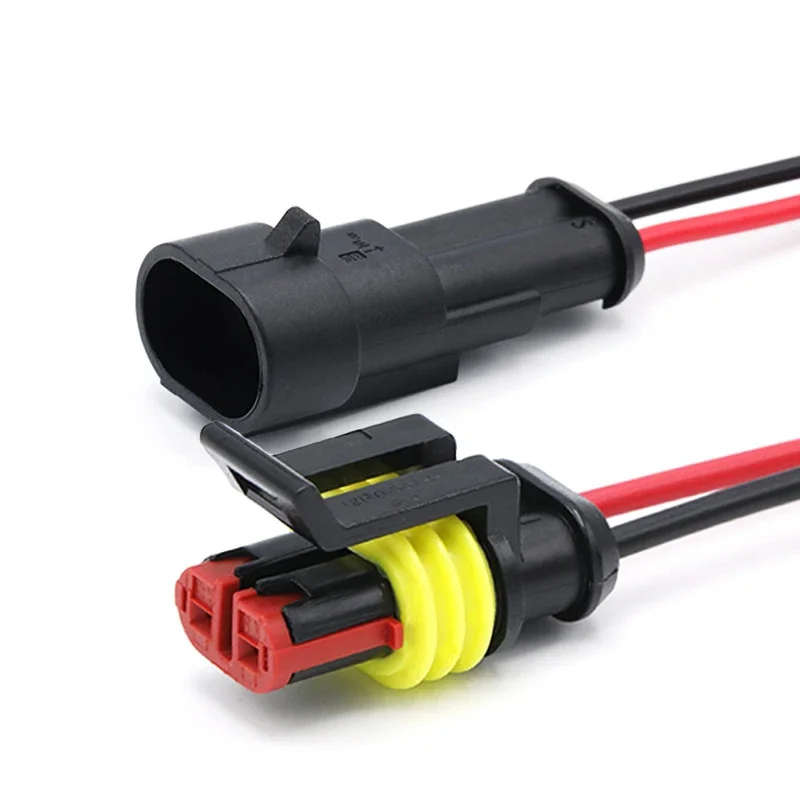 5 conjuntos amp 1p 2p 3p 4p 5p 6p maneira à prova dwaterproof água elétrica auto macho fêmea conector plug com chicote de cabo de fio para carro motocicleta: Lavanda / 10-19 Pcs
