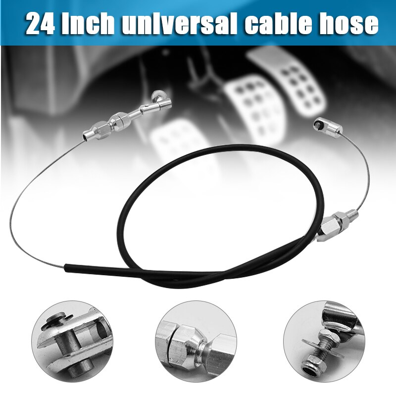 Stainless Steel Braided 24" Throttle Cable Universal Throttle Cable for Car TD326