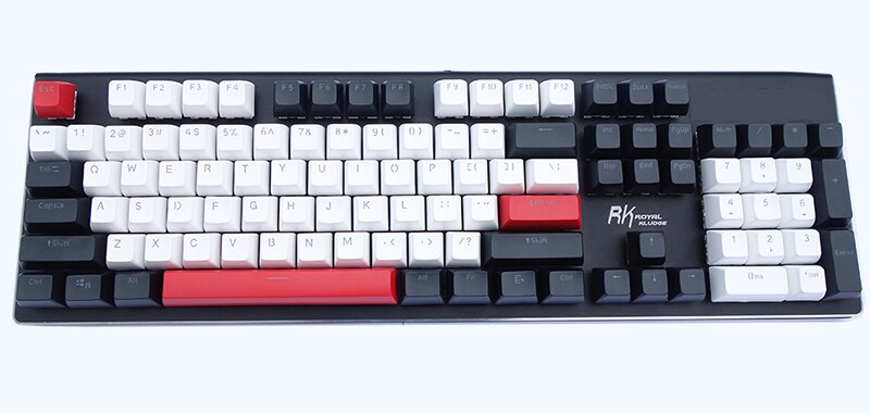 104-key SA Profile Thick ABS Keycaps Double Shot Top Shine Thru ANSI for Cherry MX Switches Mechanical Keyboard: SA104-Mixcolor1