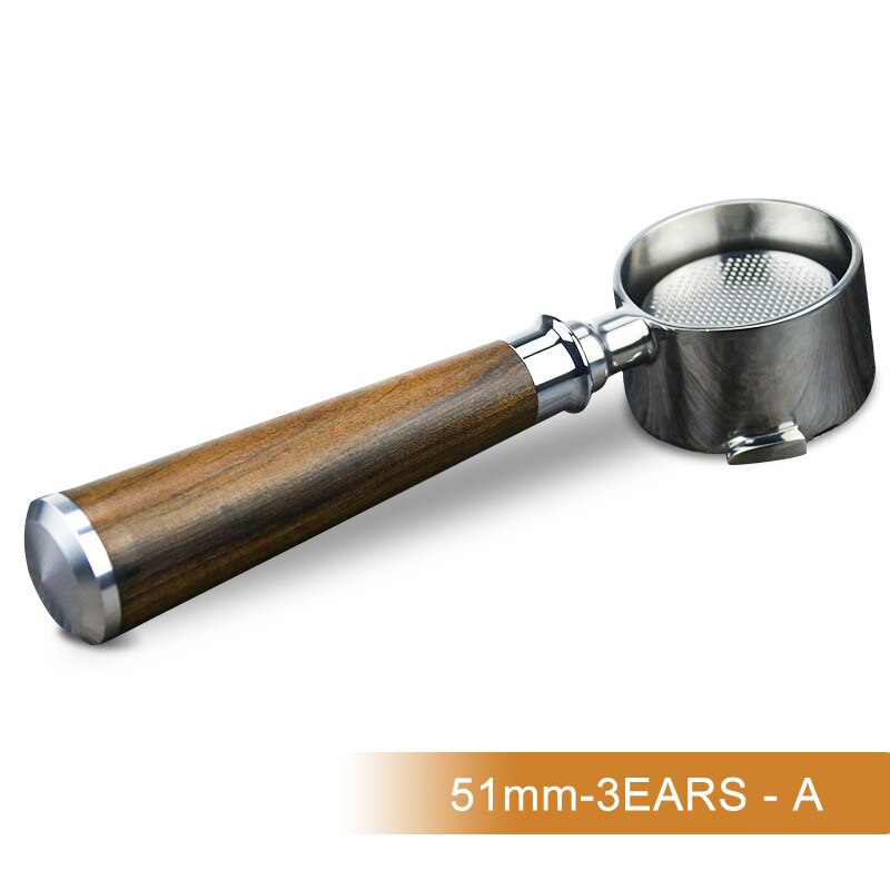 Bodemloze Filterhouder 51Mm Voor Delonghi Dedica Breville Filter Voor Koffie Machine Accessoire Filterhouder 54Mm Koffie Gereedschap: 51mm-3 Ears-A