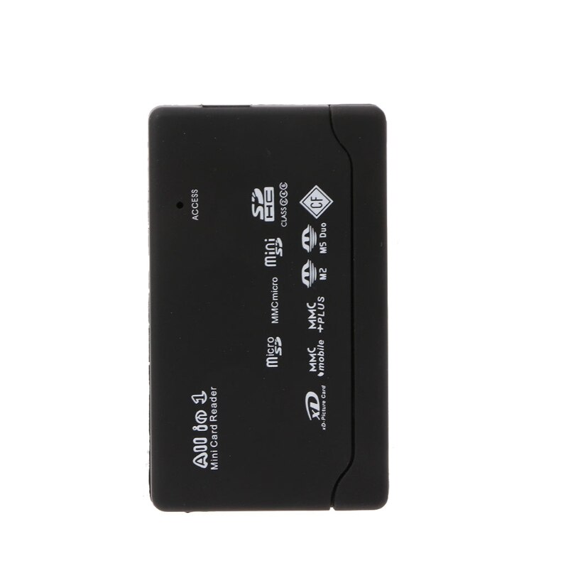 All-In-One Memory Card Reader For USB External Mini Micro SD SDHC M2 MMC XD CF With USD Cable Black