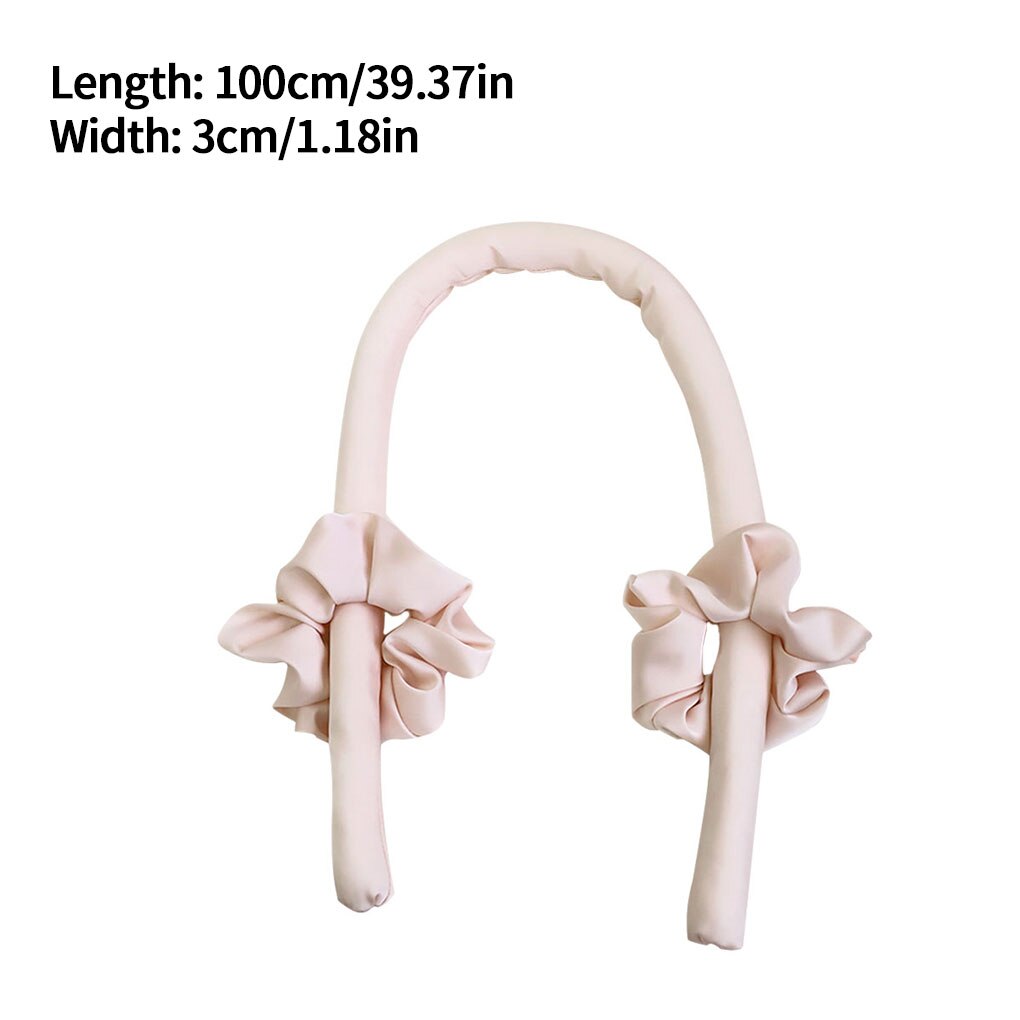 Heatless Curling Rod Headband No Heat Curls Ribbon Hair Rollers Sleeping Soft Headband Foam Hair Curlers DIY Hair Styling Tools: C-Light Pink