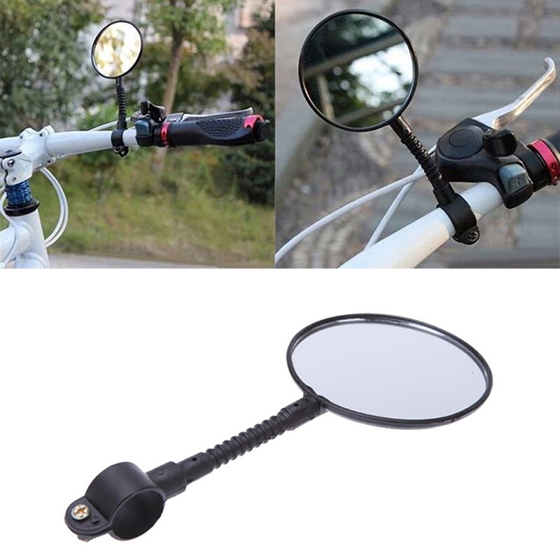Mini Bicycle Bike Handlebar End Adjustable Rearview Mirror With Warning Light Rotate Mountain MTB Bike Cycling Accessories: 08