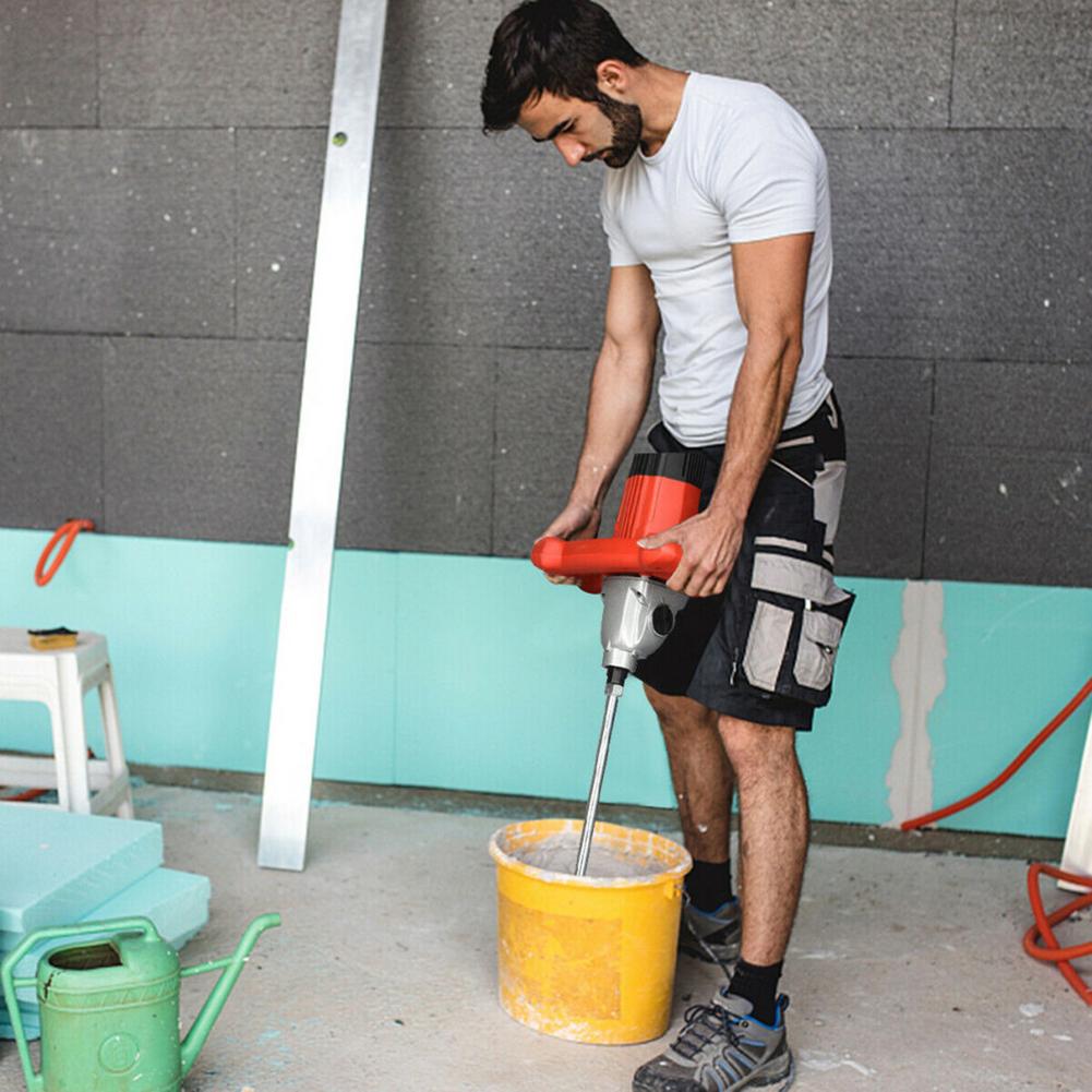 2100W Industrial Grade Mixer 6 Gear Adjustable Speed Paint Cement Plaster Mortar Coating Mixer Putty Powder Machine For Cement
