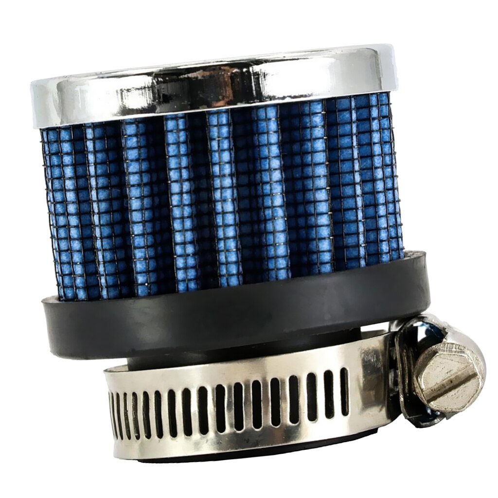 Blue 25mm Universal Car Vehicle Intake Air Filter Auto Parts