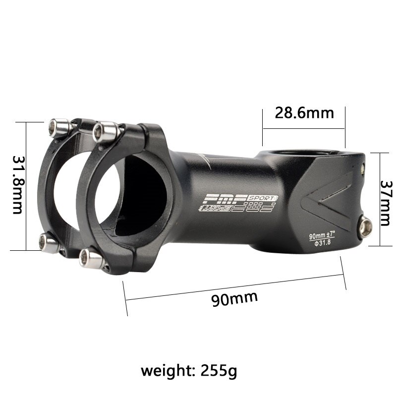 25.4mm/31.8mm Bicycle Stem 38 60 80 90mm High-Strength Lightweight Bike Stem for XC AM MTB Mountain Road Bike Bicycle part