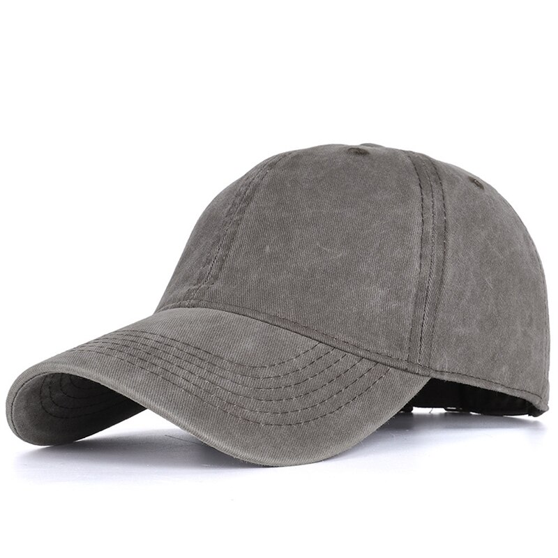 Mannen Baseball Cap Gewassen Katoen Baseball Cap Vrouwen Vintage Snapback Hoed Verstelbare Trucker Outdoor Caps Effen Kleur Hoed Bone: Brown