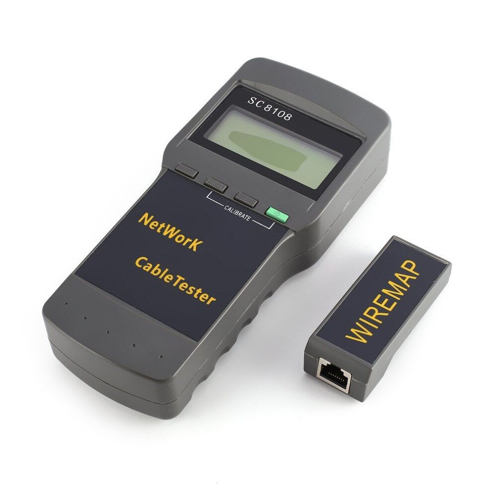 LCD Network Tester Meter Wireless LAN Phone Cable Meter Tester Wire Tracker LCD Display SC8108