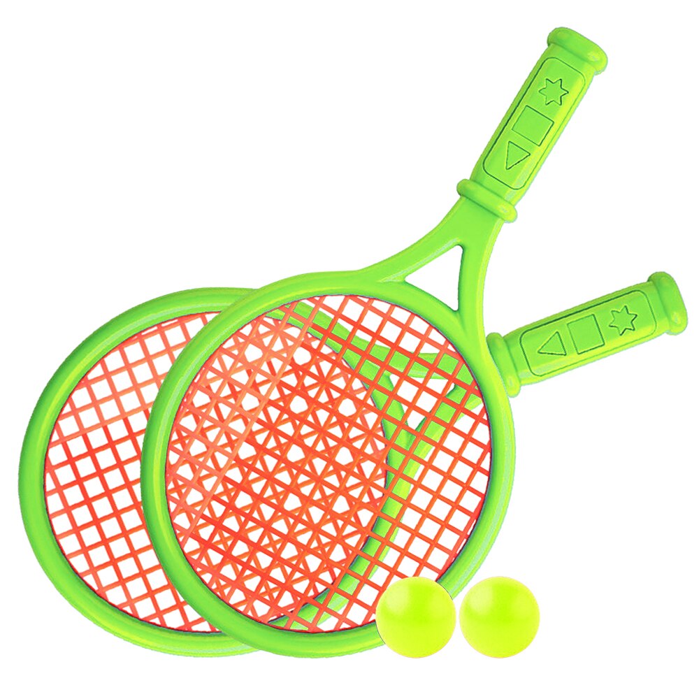 Kids Tennis Racket Set Kinderen Grappig Tennis Met Ballen Voor Huis Tuin Strand Outdoor School Training Sport Childrens: green