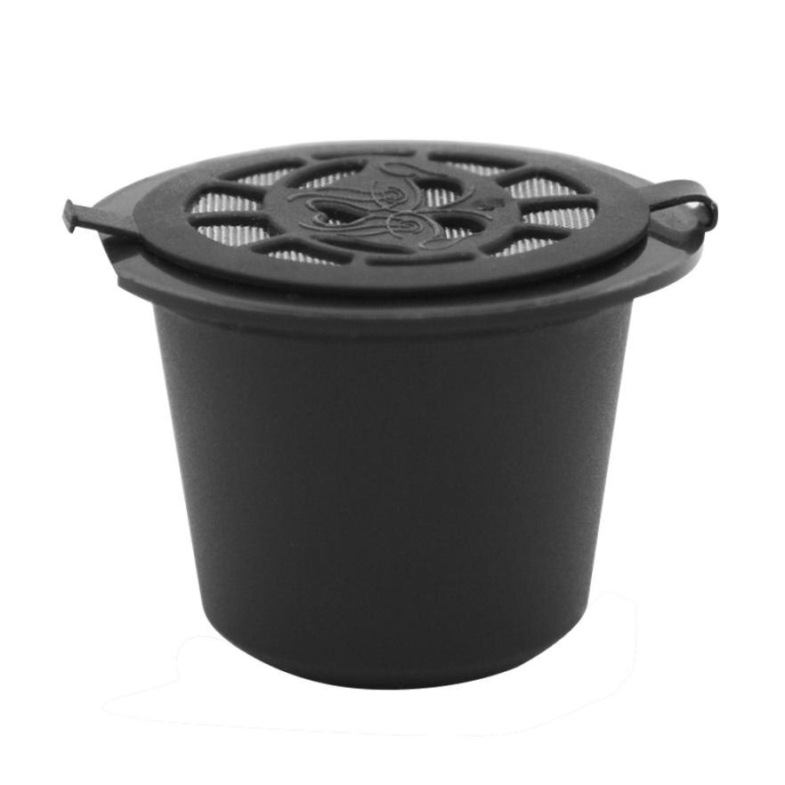 Refillable Reusable Coffee Capsules Pods For Nespresso Machines Filter kitchen accessories Coffee filter: Black
